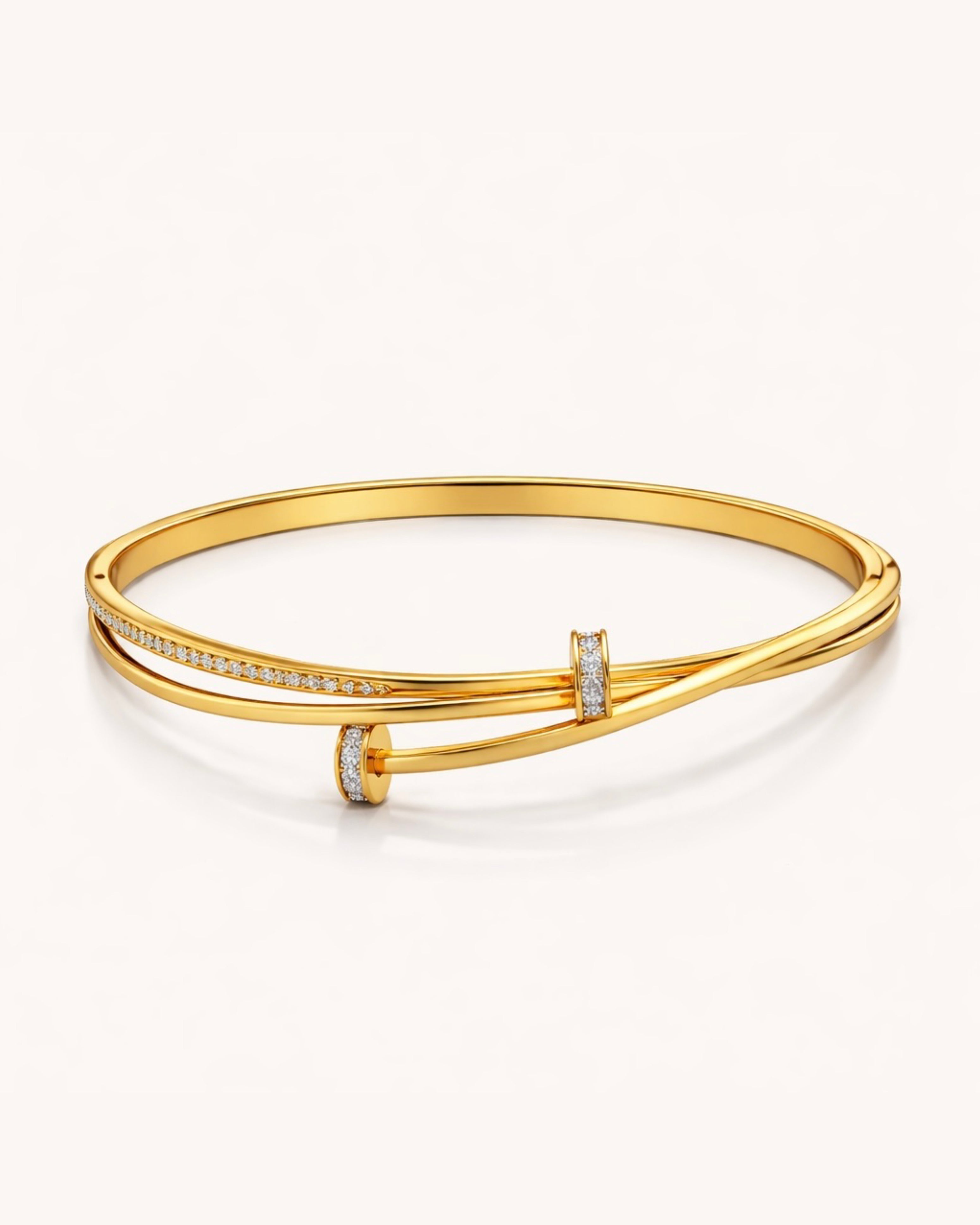 Crossover Bangle Bracelet
