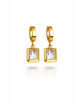 Crystal Gold Drop Earrings