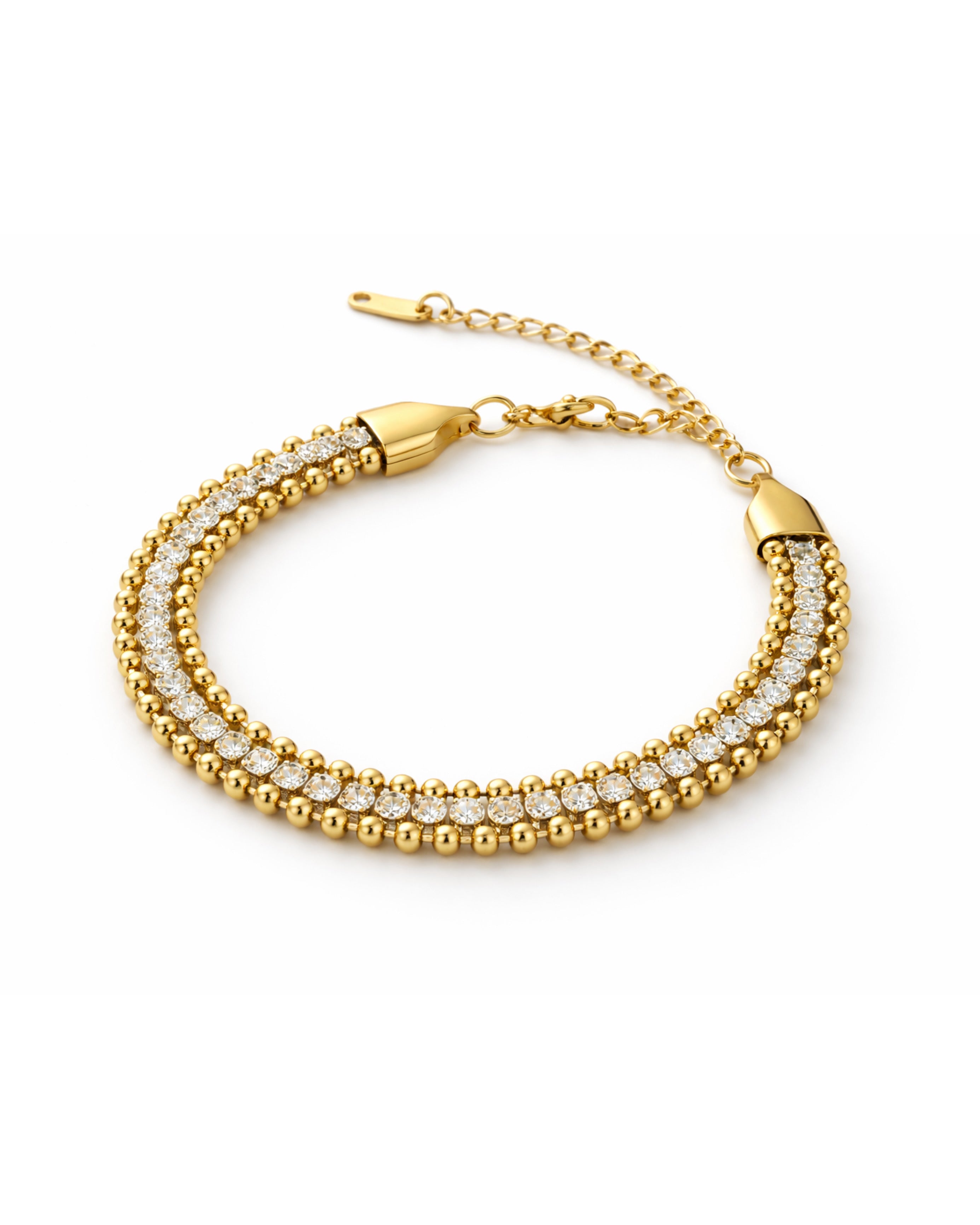 Double Layered Zircon Bracelet