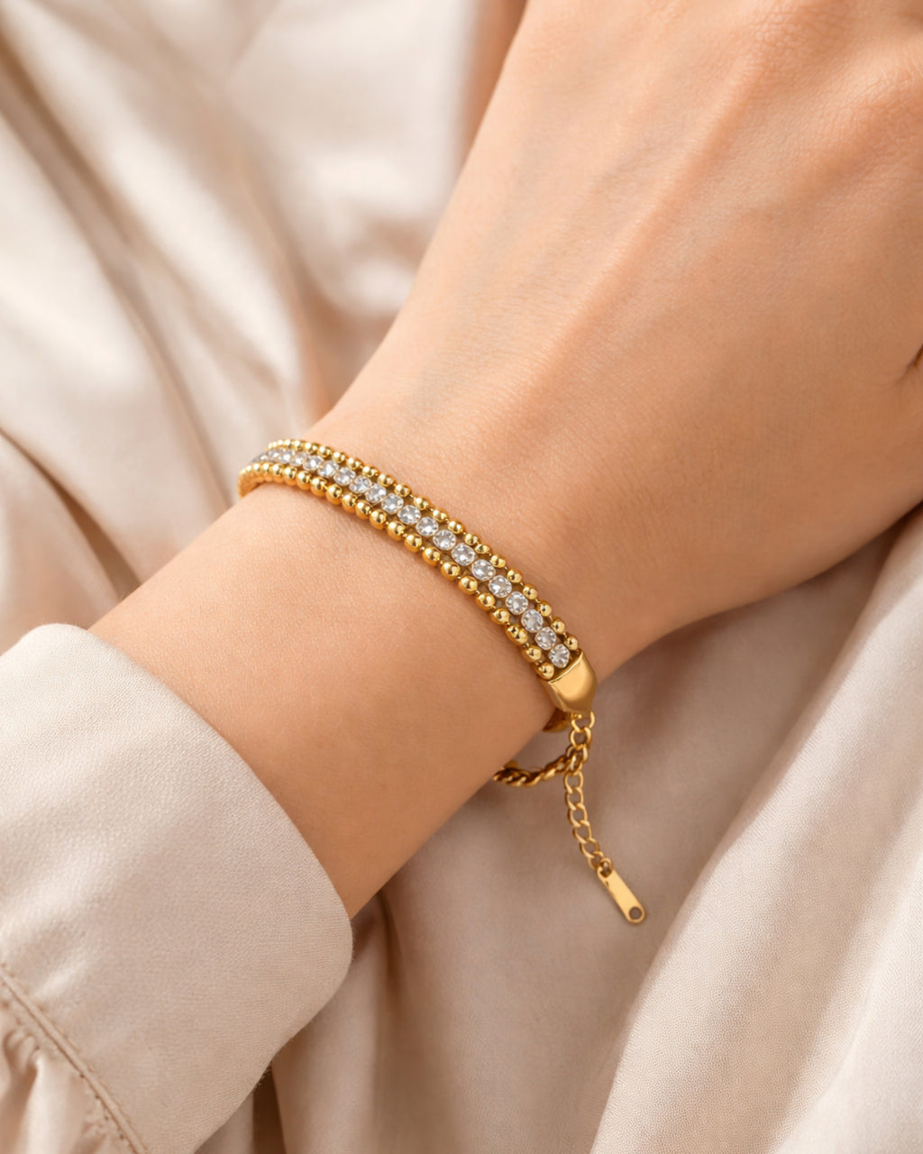 Double Layered Zircon Bracelet