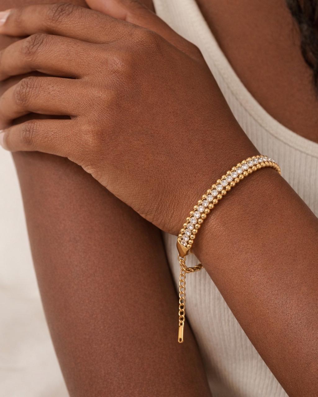 Double Layered Zircon Bracelet