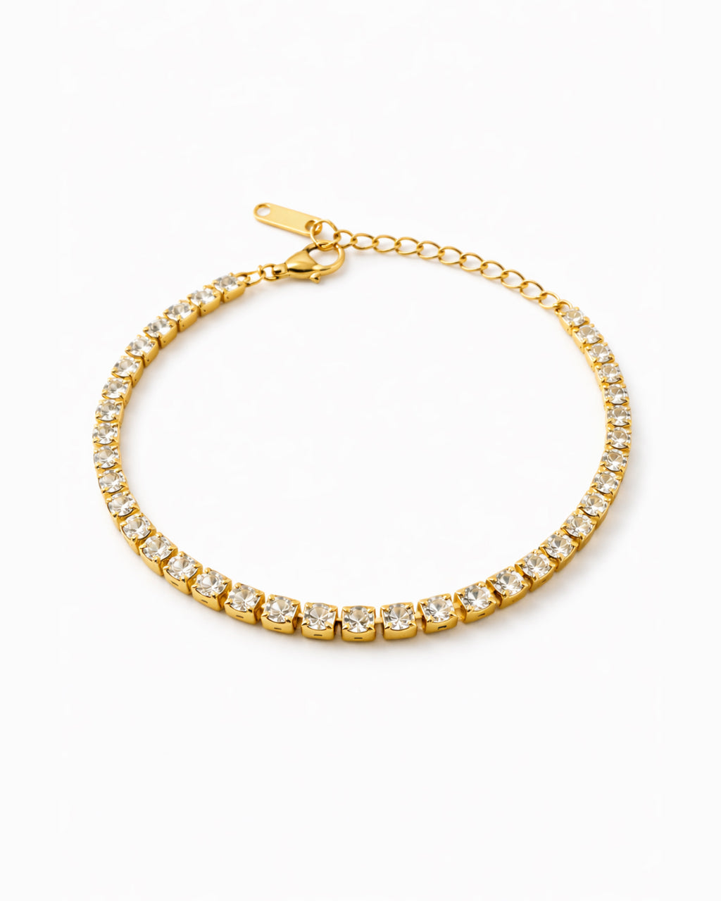 Gold Zircon Tennis Bracelet