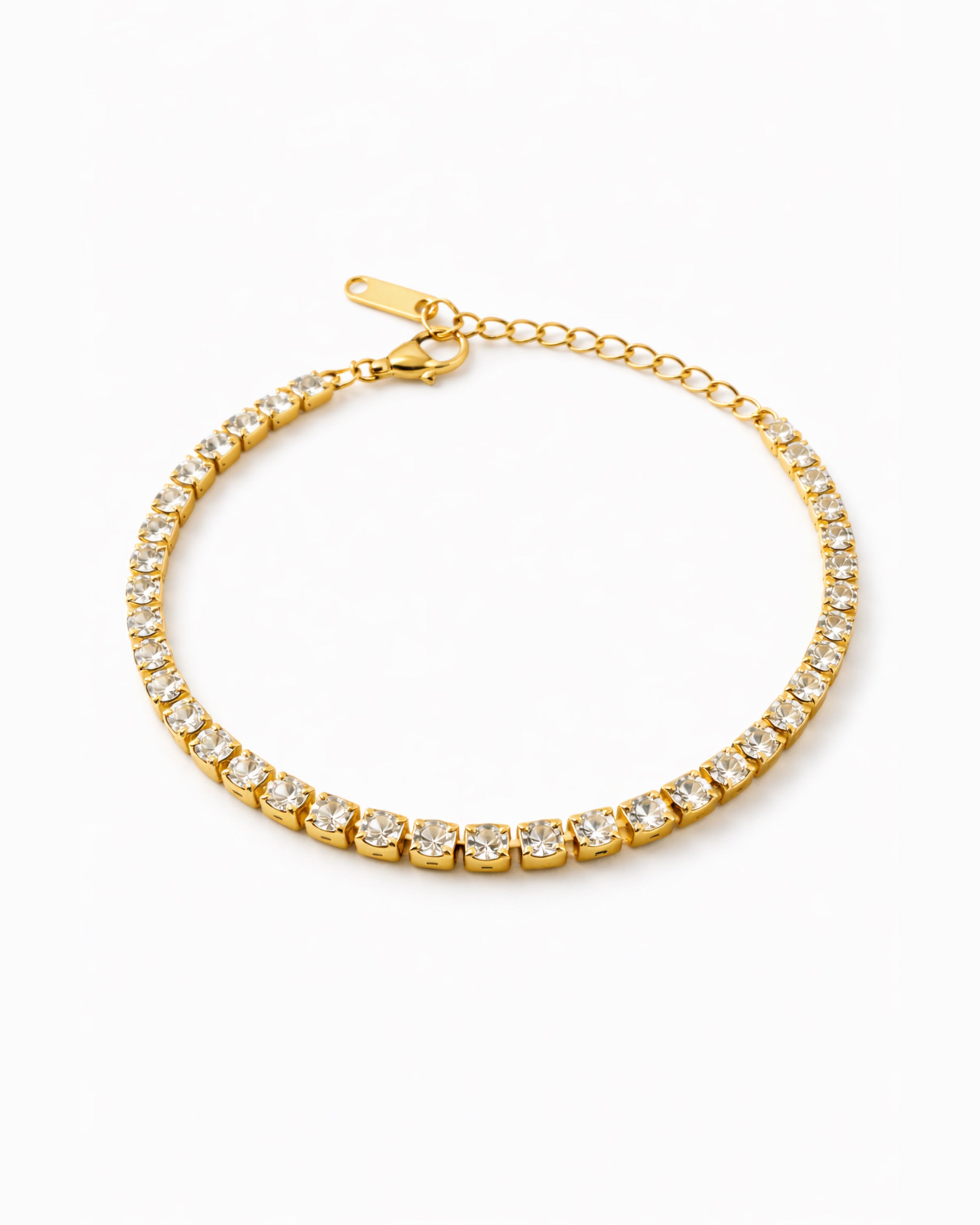 Gold Zircon Tennis Bracelet