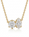 Marquise Dual Stone Necklace