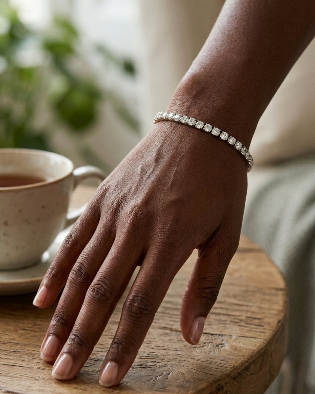 Silver Zircon Tennis Bracelet
