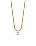 Zircon Pendant Snake Chain Necklace